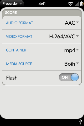 Precorder Preferences View